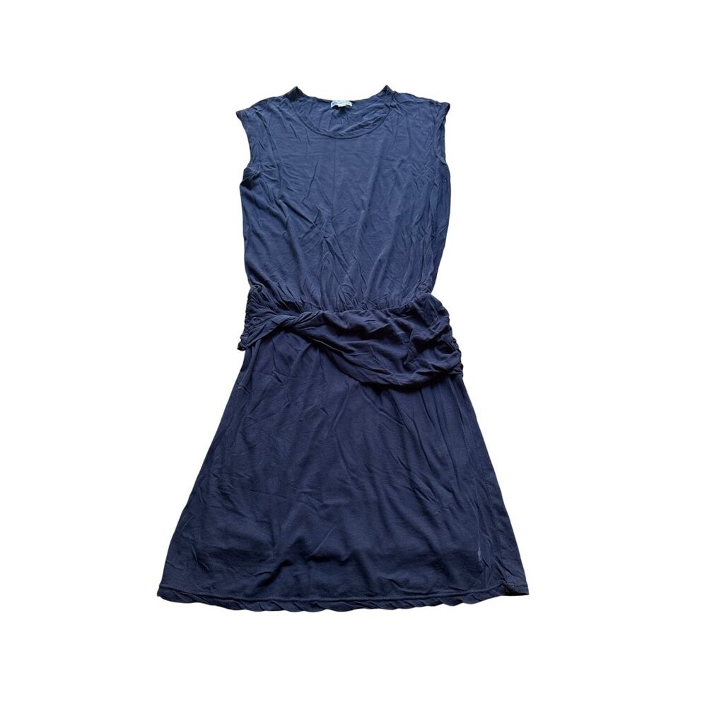 Standard James Perse Size 1 (XS) Blue Cap Sleeve Cotton Blouson Jersey Dress